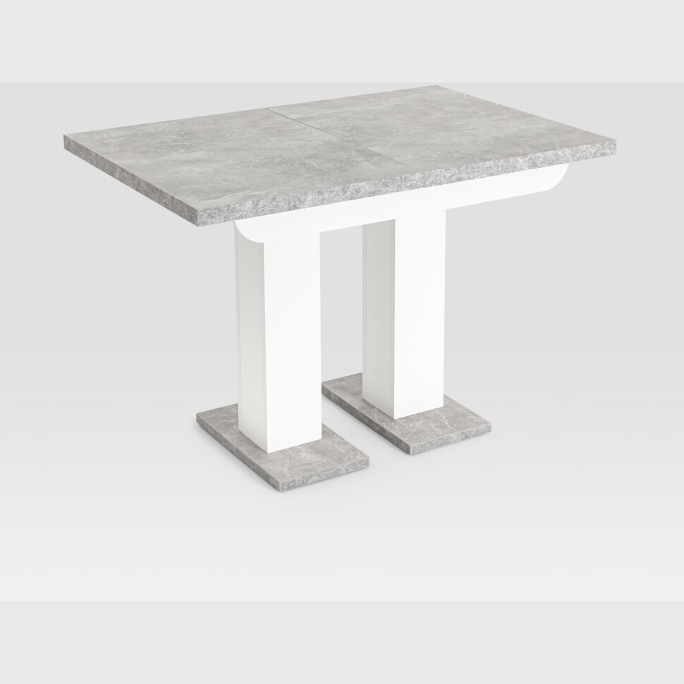 Стол Stool Group Clyde раскладной 110-168*75 см бетон/белый лофт Стол Stool Group Clyde раскладной 110-168*75 см бетон/белый лофт