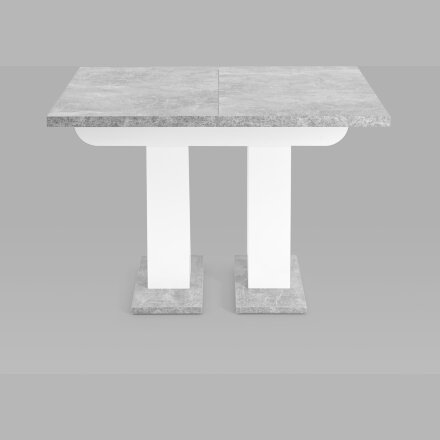 Стол Stool Group Clyde раскладной 110-168*75 см бетон/белый лофт 