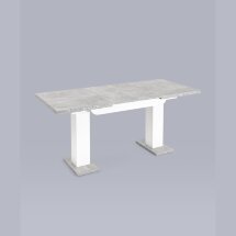 Стол Stool Group Clyde раскладной 110-168*75 см бетон/белый лофт