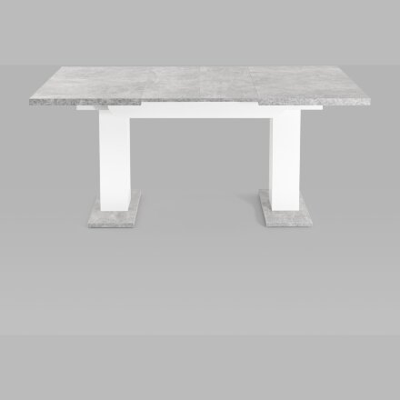 Стол Stool Group Clyde раскладной 110-168*75 см бетон/белый лофт 