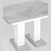 Стол Stool Group Clyde раскладной 110-168*75 см бетон/белый лофт