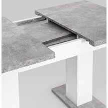 Стол Stool Group Clyde раскладной 110-168*75 см бетон/белый лофт