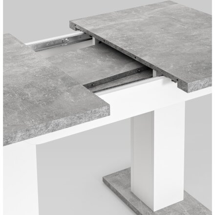 Стол Stool Group Clyde раскладной 110-168*75 см бетон/белый лофт 