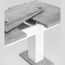Стол Stool Group Clyde раскладной 110-168*75 см бетон/белый лофт