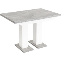 Стол Stool Group Clyde раскладной 110-168*75 см бетон/белый лофт