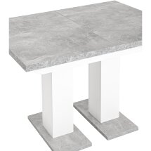 Стол Stool Group Clyde раскладной 110-168*75 см бетон/белый лофт
