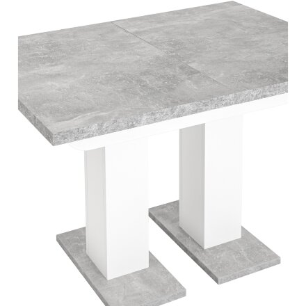 Стол Stool Group Clyde раскладной 110-168*75 см бетон/белый лофт 