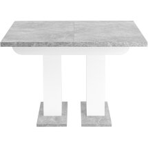 Стол Stool Group Clyde раскладной 110-168*75 см бетон/белый лофт