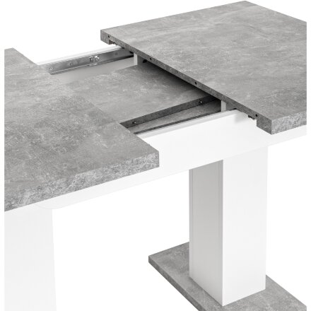 Стол Stool Group Clyde раскладной 110-168*75 см бетон/белый лофт 