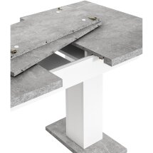 Стол Stool Group Clyde раскладной 110-168*75 см бетон/белый лофт