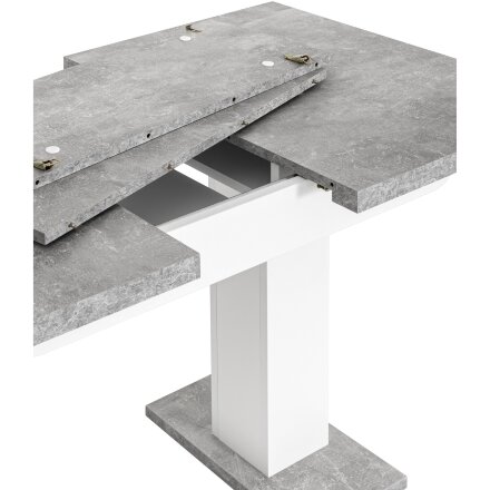 Стол Stool Group Clyde раскладной 110-168*75 см бетон/белый лофт 