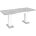 Стол Stool Group Clyde раскладной 110-168*75 см бетон/белый лофт 