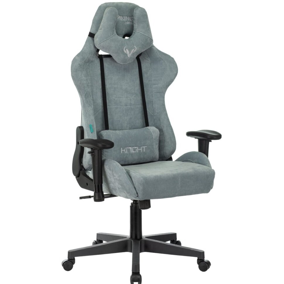 Кресло игровое Бюрократ VIKING KNIGHT LT28 FABRIC серо-голубой 