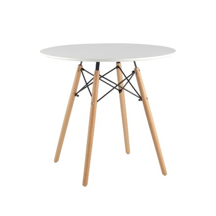 Стол Eames DSW D80, столешница МДФ, ножки массив бука 