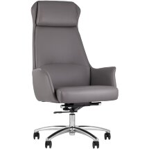 Компьютерное кресло TopChairs TopChairs Viking офисное серое обивка экокожа, металлический каркас