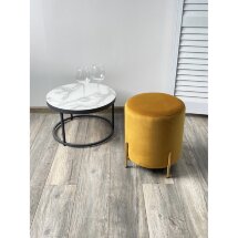 Пуф для гостиной RICE BLUVEL-68 YELLOW / GOLD М-City