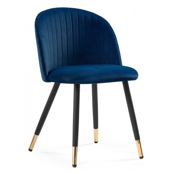 Стул на металлокаркасе Gabi dark blue / black / gold Стул на металлокаркасе Gabi dark blue / black / gold