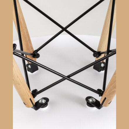 Стул Eames SIMPLE DSW розовый, литой полипропилен, стальной каркас, натуральный массив бука 