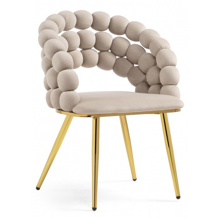 Стул на металлокаркасе Ball beige / gold Стул на металлокаркасе Ball beige / gold