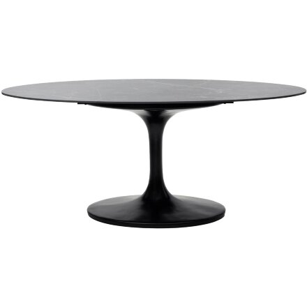 Стол AVOLA 180 MATT BLACK MARBLE SOLID CERAMIC / BLACK М-City 