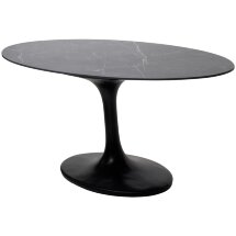 Стол AVOLA 180 MATT BLACK MARBLE SOLID CERAMIC / BLACK М-City