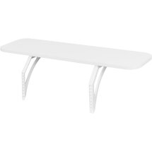 СУТ.32.250 Полка задняя (750х242) к столу СУТ.44 набор (ЛДСП: Белый | метал: Белый RAL 9016)