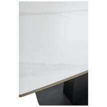 Керамический стол Balde 120 matt white marble solid ceramic / black