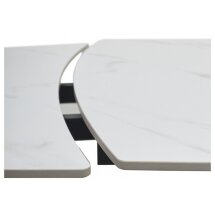 Керамический стол Balde 120 matt white marble solid ceramic / black