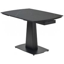 Керамический стол Balde 120 matt black marble solid ceramic / black