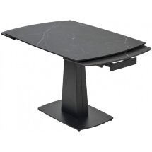 Керамический стол Balde 120 matt black marble solid ceramic / black