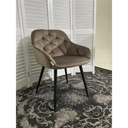Кресло BREEZE BLUVEL-38 LATTE, велюр/ черный каркас М-City 