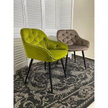 Кресло BREEZE BLUVEL-38 LATTE, велюр/ черный каркас М-City