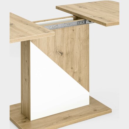 Стол Stool Group Accent раскладной обеденный 110-145*69 см. дуб/белый 