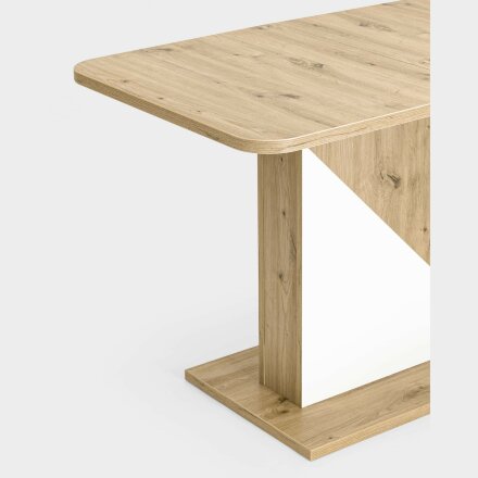 Стол Stool Group Accent раскладной обеденный 110-145*69 см. дуб/белый 