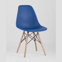 Стул Eames Style DSW синий x4 (разборный каркас)