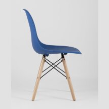 Стул Eames Style DSW синий x4 (разборный каркас)