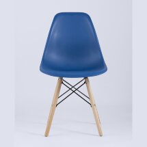 Стул Eames Style DSW синий x4 (разборный каркас)