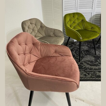 Кресло BREEZE BLUVEL-75 OLIVA/ черный каркас, велюр М-City 