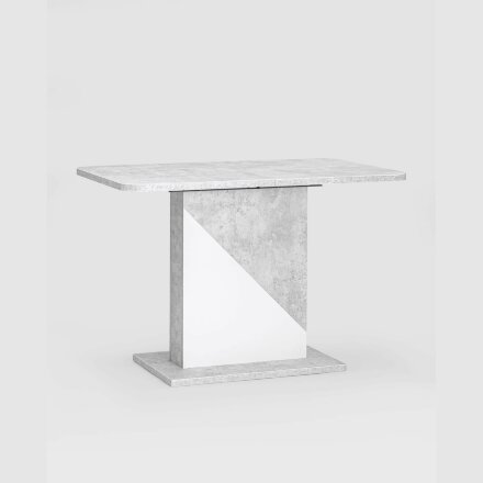 Стол Stool Group Accent раскладной 110-145*69 см бетон/белый 