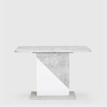 Стол Stool Group Accent раскладной 110-145*69 см бетон/белый 