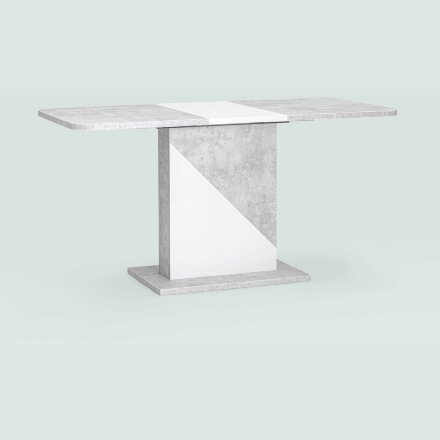 Стол Stool Group Accent раскладной 110-145*69 см бетон/белый 