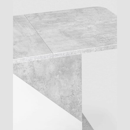 Стол Stool Group Accent раскладной 110-145*69 см бетон/белый 