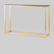 Консоль Stool Group ТАУН 115*30 золото стекло smoke закаленное каркас нержавеющая сталь
