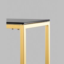 Консоль Stool Group ТАУН 115*30 золото стекло smoke закаленное каркас нержавеющая сталь