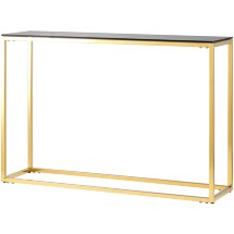 Консоль Stool Group ТАУН 115*30 золото стекло smoke закаленное каркас нержавеющая сталь