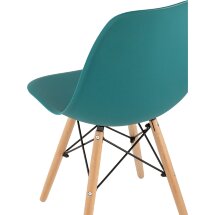 Стул Eames Style DSW темно-бирюзовый x4 (разборный каркас)