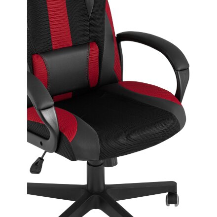 Геймерское кресло TopChairs TopChairs ST-CYBER 9 черный/красный текстиль/эко.кожа крестовина пластик 