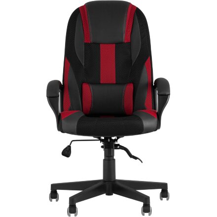 Геймерское кресло TopChairs TopChairs ST-CYBER 9 черный/красный текстиль/эко.кожа крестовина пластик 