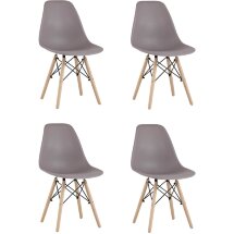 Стул Eames Style DSW темно-бежевый x4 (разборный каркас)