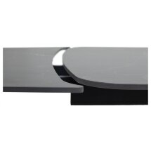 Керамический стол Blanco 160 matt black marble solid ceramic / орех